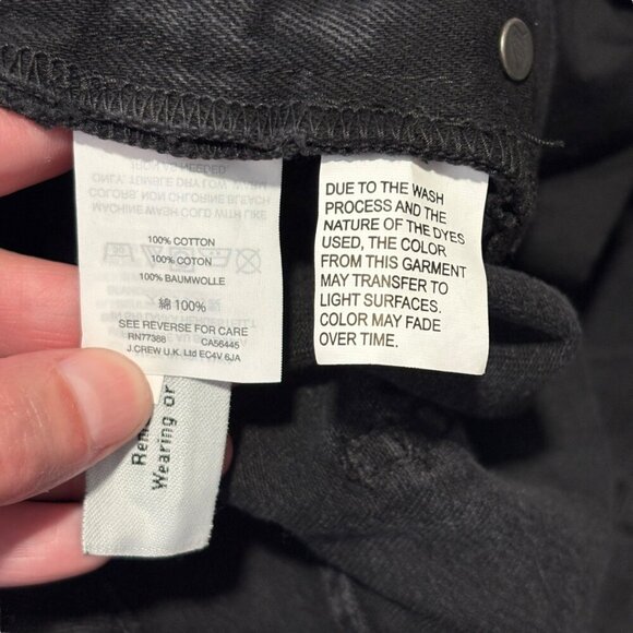 Madewell Black Raw Hem Jean Short Overalls with 3.5" Inseam Women's Size Large - Picture 3 of 4